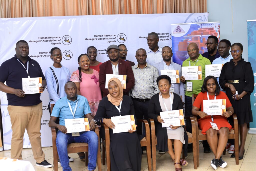 Part of the Threeways Shipping Services team pauses for a group photo after participation in the "HR for Non-HR Managers" training.
The training was organized by the Human Resources Managers Association of Uganda.